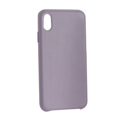 Чехол-накладка кожаная Leather Case для iPhone XS/ X (5.8") Lilac Сиреневый - фото 55632