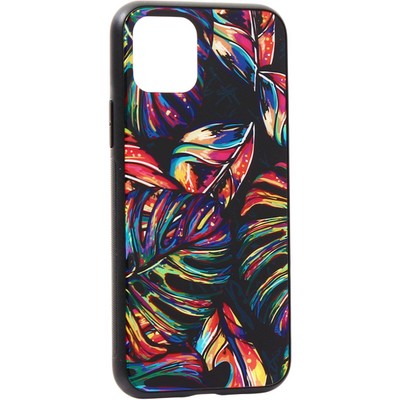 Чехол-накладка закаленное стекло Deppa Glass Case D-87252 для iPhone 11 Pro (5.8") 2.0мм Листья - фото 55701