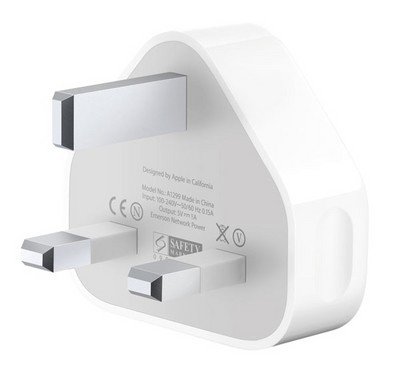 Адаптер сетевой для Apple USB Power Adapter (England) Выход: 5V/ 1A (A1399) White (MB706 LLA) ORIGINAL - фото 55976