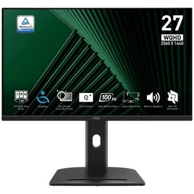 MSI PRO MP275QPG 27" Black 1ms HDMI, DisplayPort - фото 100843