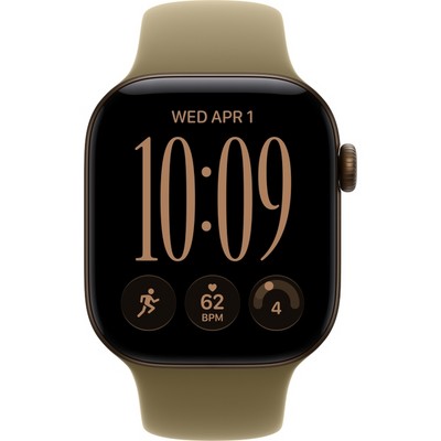 Apple Watch Series 12 42mm GPS Dark Bronze Aluminum Case with Olive Sport Band SM/ML - фото 105040