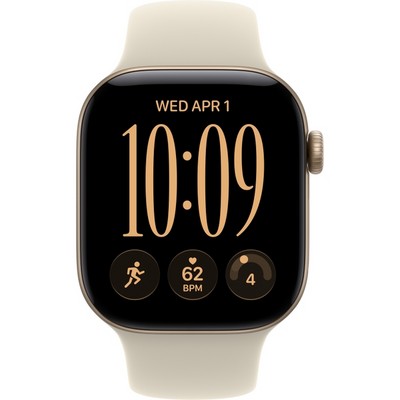 Apple Watch Series 12 42mm GPS Light Gold Aluminum Case with Sand Sport Band SM/ML - фото 105094
