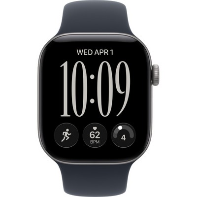 Apple Watch Series 12 42mm GPS Space Gray Aluminum Case with Navy Blue Sport Band SM/ML - фото 105121