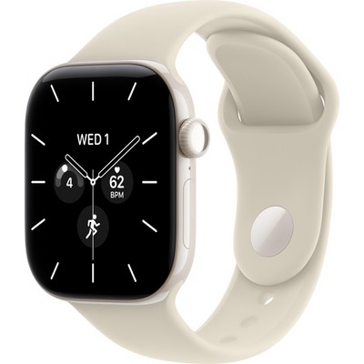 Apple Watch Series 12 42mm GPS + Cellular Pearl White Ceramic Case with Sand Sport Band SM/ML - фото 105159