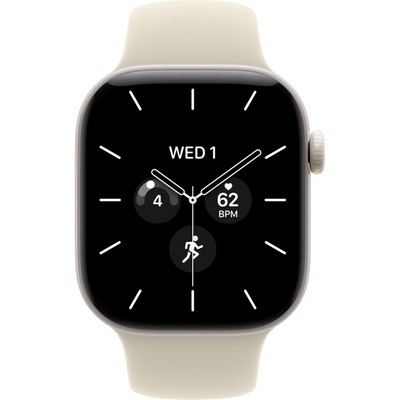 Apple Watch Series 12 42mm GPS + Cellular Pearl White Ceramic Case with Sand Sport Band SM/ML - фото 105160