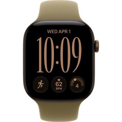 Apple Watch Series 12 46mm GPS Dark Bronze Aluminum Case with Olive Sport Band SM/ML - фото 105172