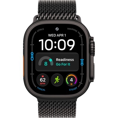 Apple Watch Ultra 4 49mm GPS + Cellular Black Titanium Case with Black Titanium Milanese Loop S/M/L - фото 105314