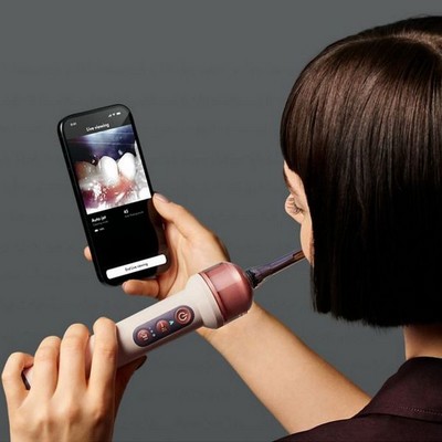 Dyson CameraJet Electric Toothbrush with Flosser Ceramic Pink - фото 105867