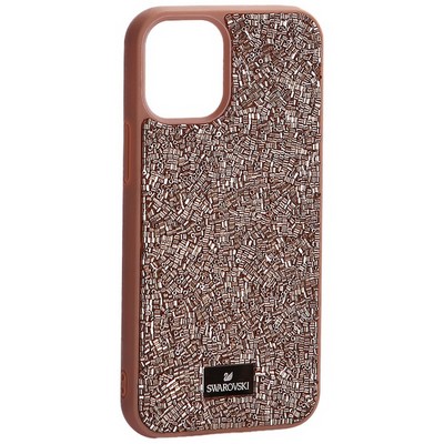 Чехол-накладка силиконовая со стразами SW для iPhone 12 mini (5.4") Светло-коричневый №3 - фото 39947