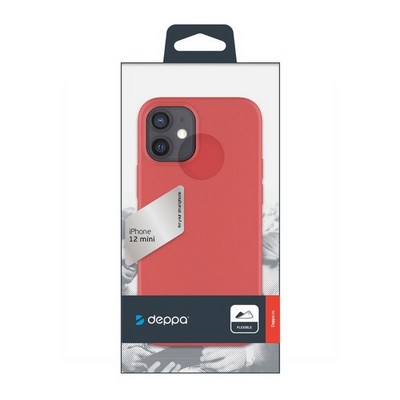 Чехол-накладка силикон Deppa Gel Color Case D-87761 для iPhone 12 mini (5.4") 1.0мм Красный - фото 56029