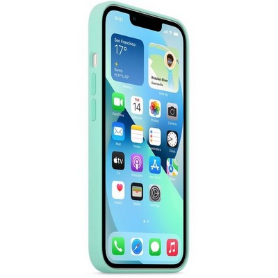 Накладка силиконовая MItrifON для iPhone 13 Pro Max (6.7") без логотипа Spearmint Мята №50 - фото 45434