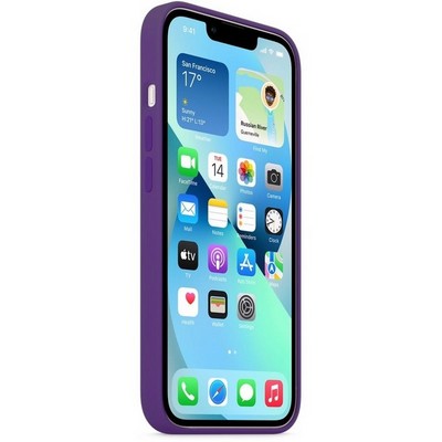 Накладка силиконовая MItrifON для iPhone 13 Pro (6.1") без логотипа Dark Lilac Темно-сиреневый №61 - фото 45497