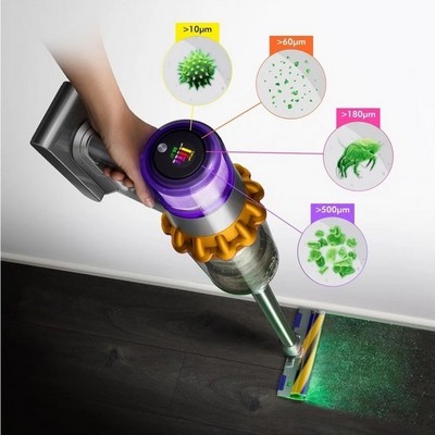 Пылесос Dyson V15 Detect Absolute, серебристый - фото 47823