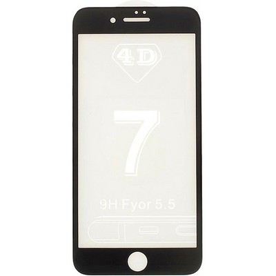 Стекло защитное 4D для iPhone 7 Plus (5.5) Black - фото 9960