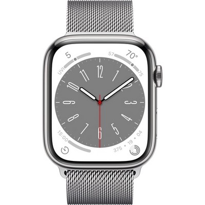 Apple Watch Series 8 GPS + Cellular 45mm Steel Case, silver milanese (серебристый) ML783 - фото 49897