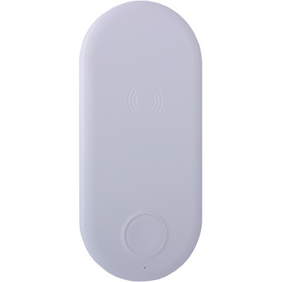 Беспроводное зарядное устройство COTECi WS-8 (10W, ABS) для Apple iPhone и Watch 2в1 Wireless Fast Charger (CS5161-WH) Белый - фото 12310