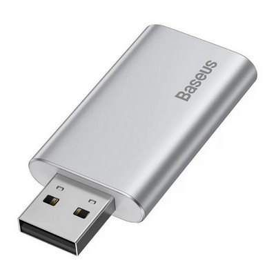 Адаптер Baseus Enjoy Music U-disk (64G) Listen to songs & charge (ACUP-C0S) Серебристый - фото 50944