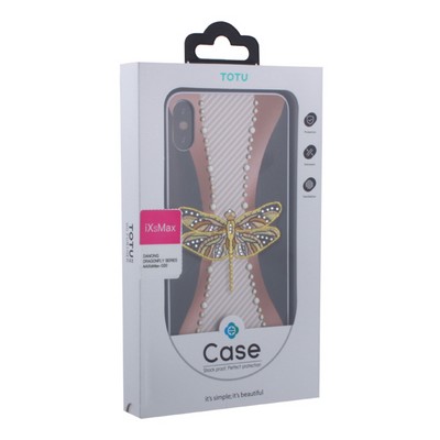 Накладка силиконовая TOTU Dancing Dragonfly Series -020 для iPhone XS Max (6.5") Стрекоза Gold - фото 51188