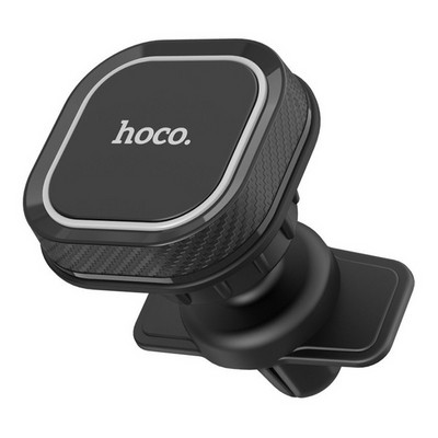 Автомобильный держатель Hoco CA52 Intelligent air outlet in-car holder магнитный универсальный в решетку черный - фото 51332