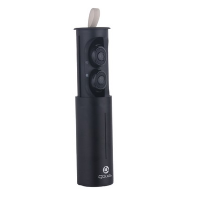 Bluetooth-гарнитура Qbuds W1 True Wireless Stereo Earphone стерео с зарядным устройством Черные - фото 51682