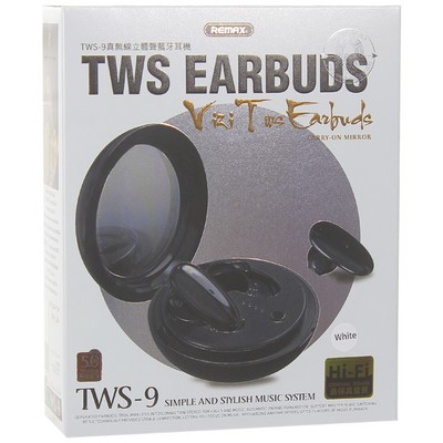 Bluetooth-гарнитура Remax TWS-9 Wireless Headset с зарядным устройством Белый - фото 51716