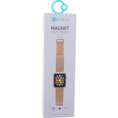 Ремешок из нержавеющей стали COTECi W6 MAGNET Band (WH5203-GD) для Apple Watch 44мм/ 42мм Золотистый - фото 51868