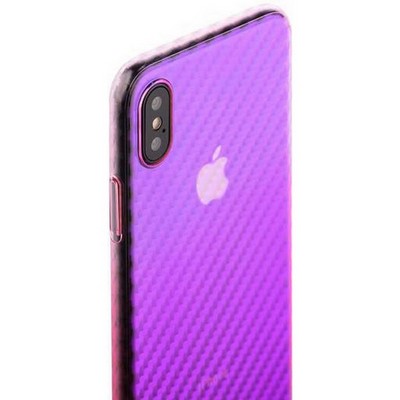 Чехол-накладка пластиковый J-case Colorful Fashion Series 0.5mm для iPhone XS/ X (5.8") Розовый оттенок - фото 52016