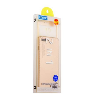 Чехол-накладка карбоновая Coblue 4D Glass & Carbon Case (2в1) для iPhone 8 Plus/ 7 Plus (5.5") Золотистый - фото 52030