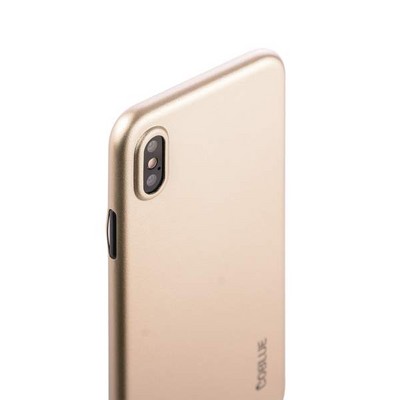 Чехол-накладка супертонкая Coblue Slim Series PP Case & Glass (2в1) для iPhone XS/ X (5.8") Золотистый - фото 52052