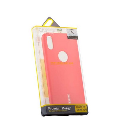Чехол-накладка силиконовый Cherry матовый 0.4mm & пленка для iPhone XS/ X (5.8") Красный - фото 52152