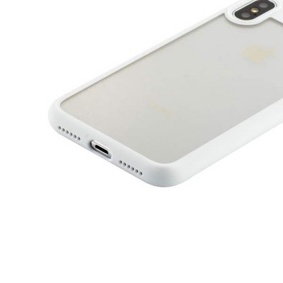 Накладка Baseus ARAPIPHX-SB02 пластиковая Suthin Case для iPhone XS/ X (5.8") Прозрачная с силиконым белым бортом - фото 52164