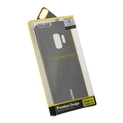 Чехол-накладка силиконовый Cherry матовый 0.4mm & пленка для Samsung Galaxy S9 Черный - фото 52256