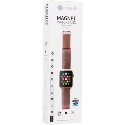 Ремешок из нержавеющей стали COTECi W6 MAGNET Band (WH5202-GR) для Apple Watch 40мм/ 38мм Зеленый - фото 52650