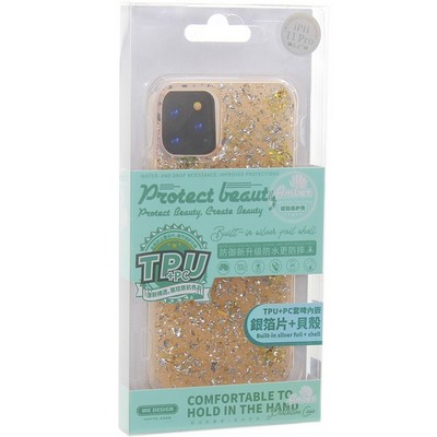 Чехол-накладка WK Design Amber Series пластик со стразами для iPhone 11 Pro (5.8") силиконовый борт Розовый - фото 52819