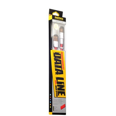 Дата-кабель USB Remax TRANSFORMERS high speed 2в1 lightning & microUSB плоский (1.0 м) красный - фото 53018