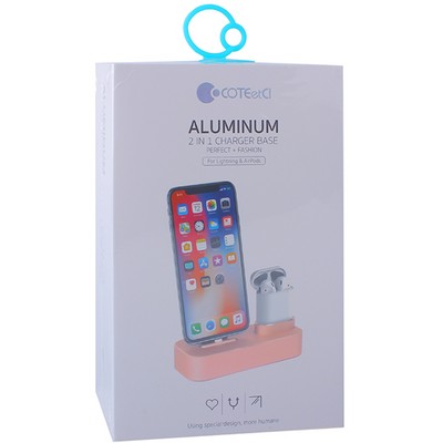 Док-станция COTECi Base22 Dock 2in1 stand для iPhone X/ 8 Plus/ 8 & AirPods CS7205-GY (Серый Космос) Графитовая - фото 53093