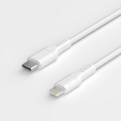 Дата-кабель Deppa Power Delivery (60W) Type-C - Lightning D-72231 (USB 2.0 3A) 1.2м Белый - фото 53112