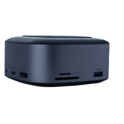 Док-станция&USB-концентратор Type-C Baseus Intelligent HUB 8в1 (CAHUB-SOG) USB3.0x3/ 3.5mm/ Type-C/ 4K/ MicroSD/ SD Графитовый - фото 53188