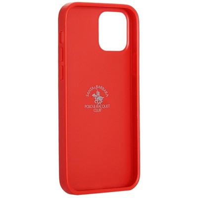 Накладка кожаная Club Knight Series для iPhone 12/ 12 Pro (6.1") Красная - фото 53609