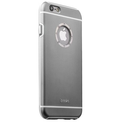 Накладка металлическая iBacks iFling Armour Aluminum Case with Crystal Diamond for iPhone 6s/ 6 (4.7) - (ip60139) Темно-Серая - фото 55299