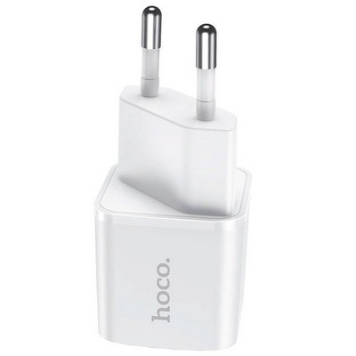 Адаптер питания Hoco N10 Starter single port PD20W+QC3.0 charger (USB-C: 5V max 3.1A/ 20Вт) Белый - фото 54062