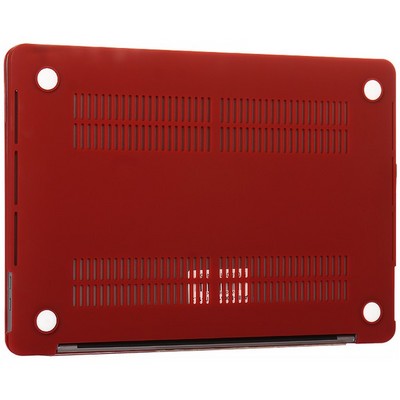 Защитный чехол-накладка HardShell Case для Apple MacBook New Pro 16" Touch Bar (2019г.) A2141 матовая Бордовая - фото 54260
