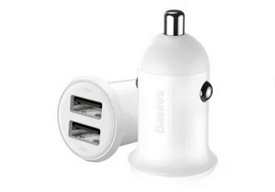 Разделитель автомобильный Baseus Grain Pro Car Charger (2USB: 5V & 4.8A) CCALLP-02 Белый - фото 55001