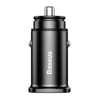 Разделитель автомобильный Baseus Square metal 30W Dual QC3.0 Quick Car Charger (2USB: 5V&5A) CCALL-DS01 Черный - фото 55016