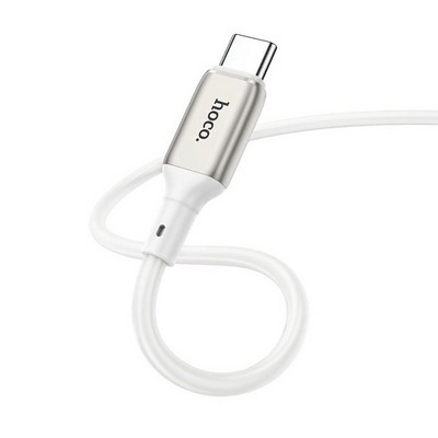 Дата-кабель Hoco X66 Howdy charging data cable Type-C to Type-C (3A, 60Вт Max) 1.0 м Белый - фото 55047