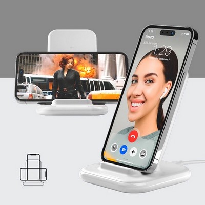 Беспроводное зарядное устройство Deppa QI Fast Charge 15W (D-24020) для смартфонов с поддержкой стандарта QI Белый - фото 55096