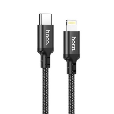 Дата-кабель Hoco X14 Double speed PD charging data cable for Type-C to Lightning (2.0 м) Черный - фото 55119