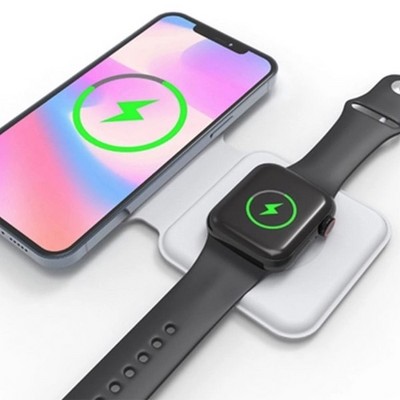 Беспроводное зарядное устройство TGVI'S D21 Magnetic Wireless Charger для Apple iPhone/ Watch (1-5ser) 15W Белый - фото 57888