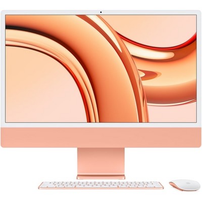 Apple iMac 24" Retina 4,5K 2023 MQRX3 (Apple M3, 10-Core GPU, 8GB, 256GB SSD, оранжевый) - фото 57985