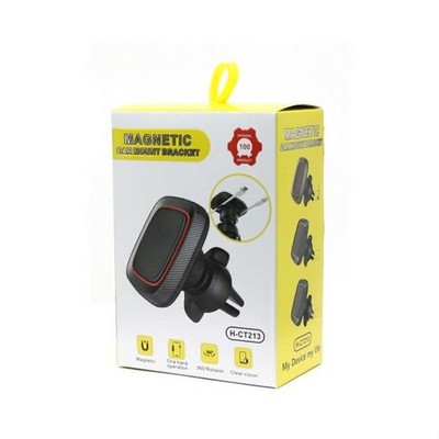 Автомобильный держатель Magnetic Car Mount Bracket (H-CT213) магнитный универсальный в решетку черный - фото 58036